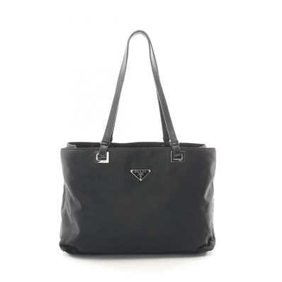 プラダ PRADA TESSUTO ACCIAIO トートバッグ バッグ ナイロン レザー レディース ブラック系 BR2295 【中古】
