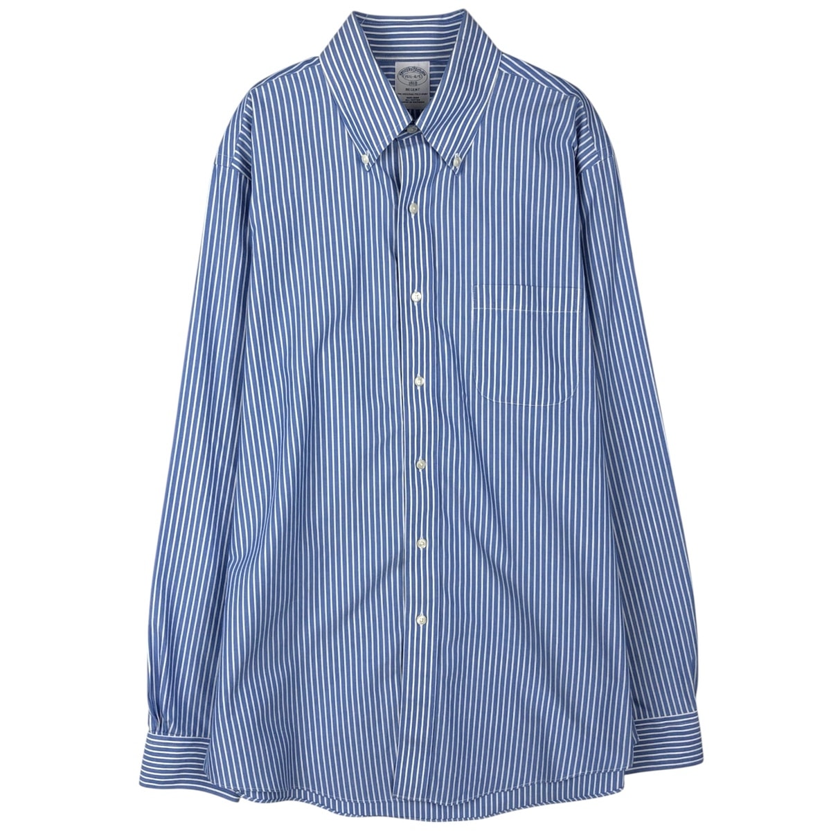 古着 ブルックスブラザーズ Brooks Brothers 1818 REGENT 長袖 ボタンダウンストライプシャツ メンズM相当/eaa646568