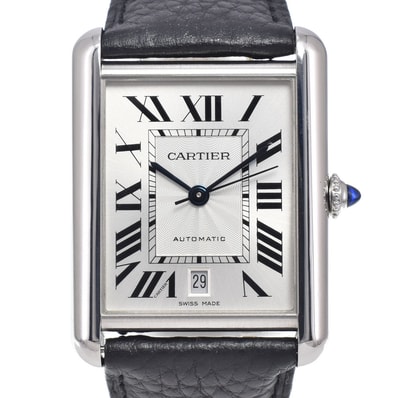カルティエ CARTIER WSTA0040 タンク マスト XL シルバー 自動巻き メンズ 美品 箱・保証書付き 腕時計 J#150518