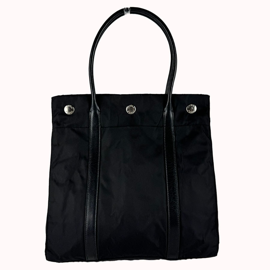 プラダ PRADA ハンドバッグ ナイロン/レザー ブラック レディース【中古】 z10945