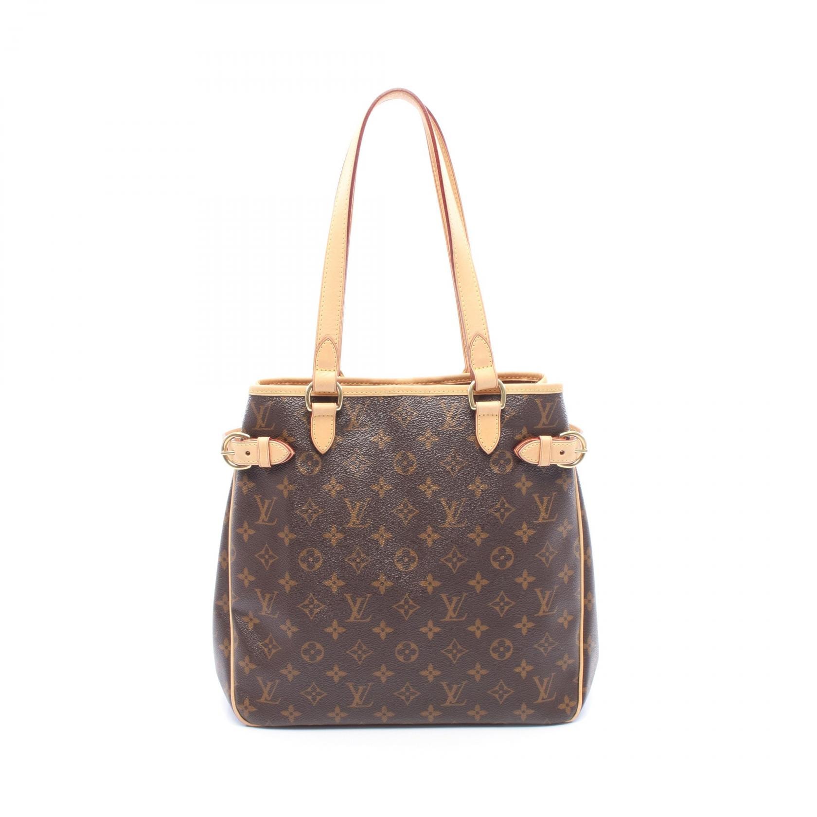 ルイ・ヴィトン LOUIS VUITTON バティニョール ヴェルティカル トートバッグ バッグ PVCコーティングキャンバス レザー モノグラム レディース ブラウン系 M51153 【中古】