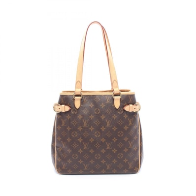 ルイ・ヴィトン LOUIS VUITTON バティニョール ヴェルティカル トートバッグ バッグ PVCコーティングキャンバス レザー モノグラム レディース ブラウン系 M51153 【中古】