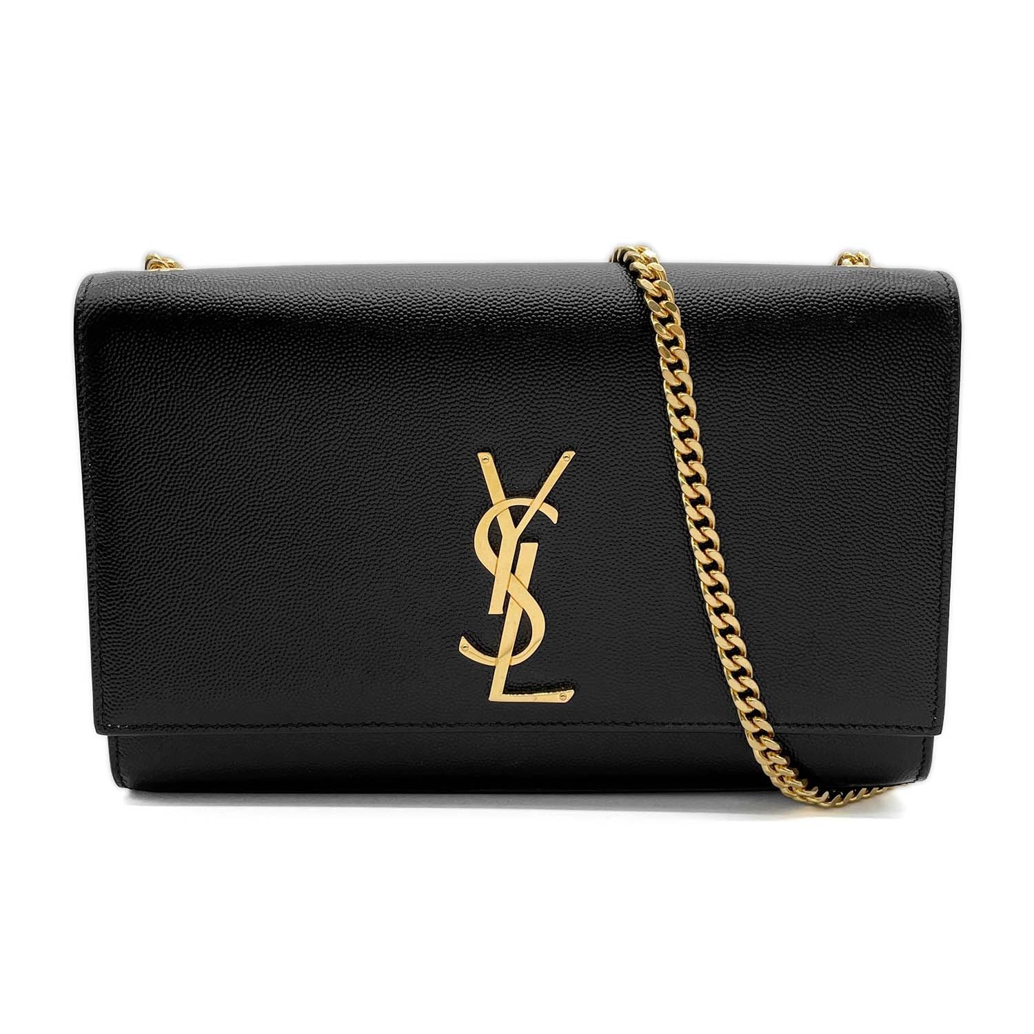 SAINT LAURENT サンローラン ケイト ミディアム YSL カサンドラ ショルダーバッグ
チェーンショルダーバッグ レザー ブラック レディース
【中古】