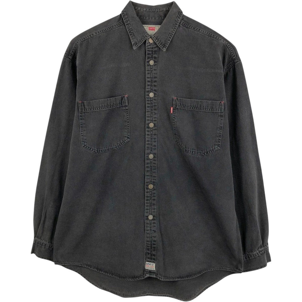古着 リーバイス Levi's 長袖 ブラックデニムシャツ メンズL相当/eaa674887