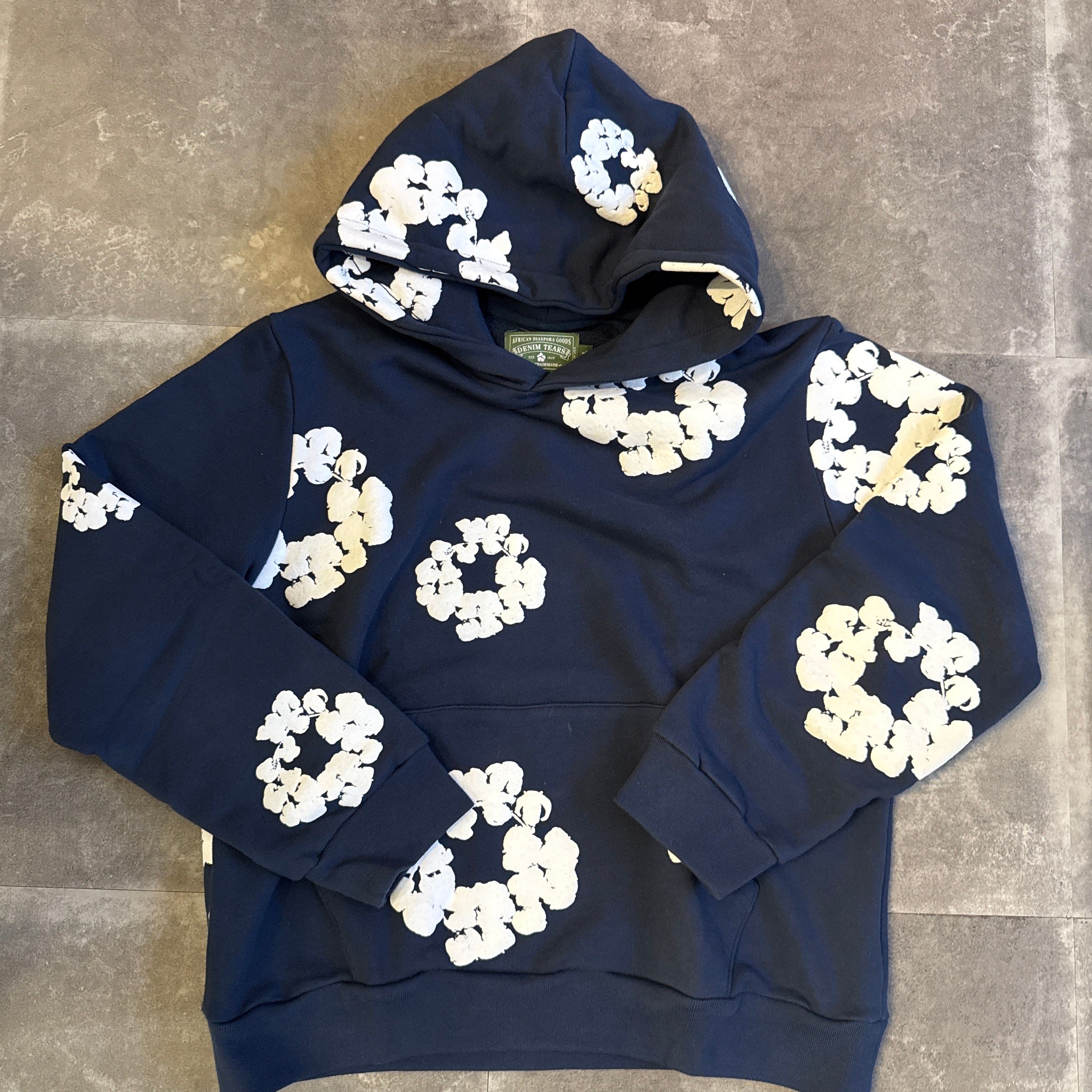 DENIM TEARS The Cotton Wreath Sweatshirt "Navy"