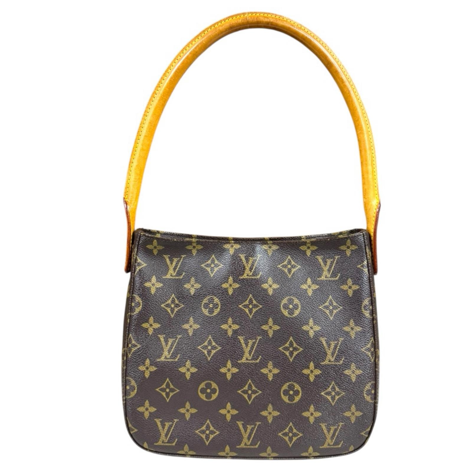 ルイヴィトン ルーピングMM モノグラム ショルダーバッグ モノグラムキャンバス M51146 ブラウン レディース LOUIS VUITTON  中古