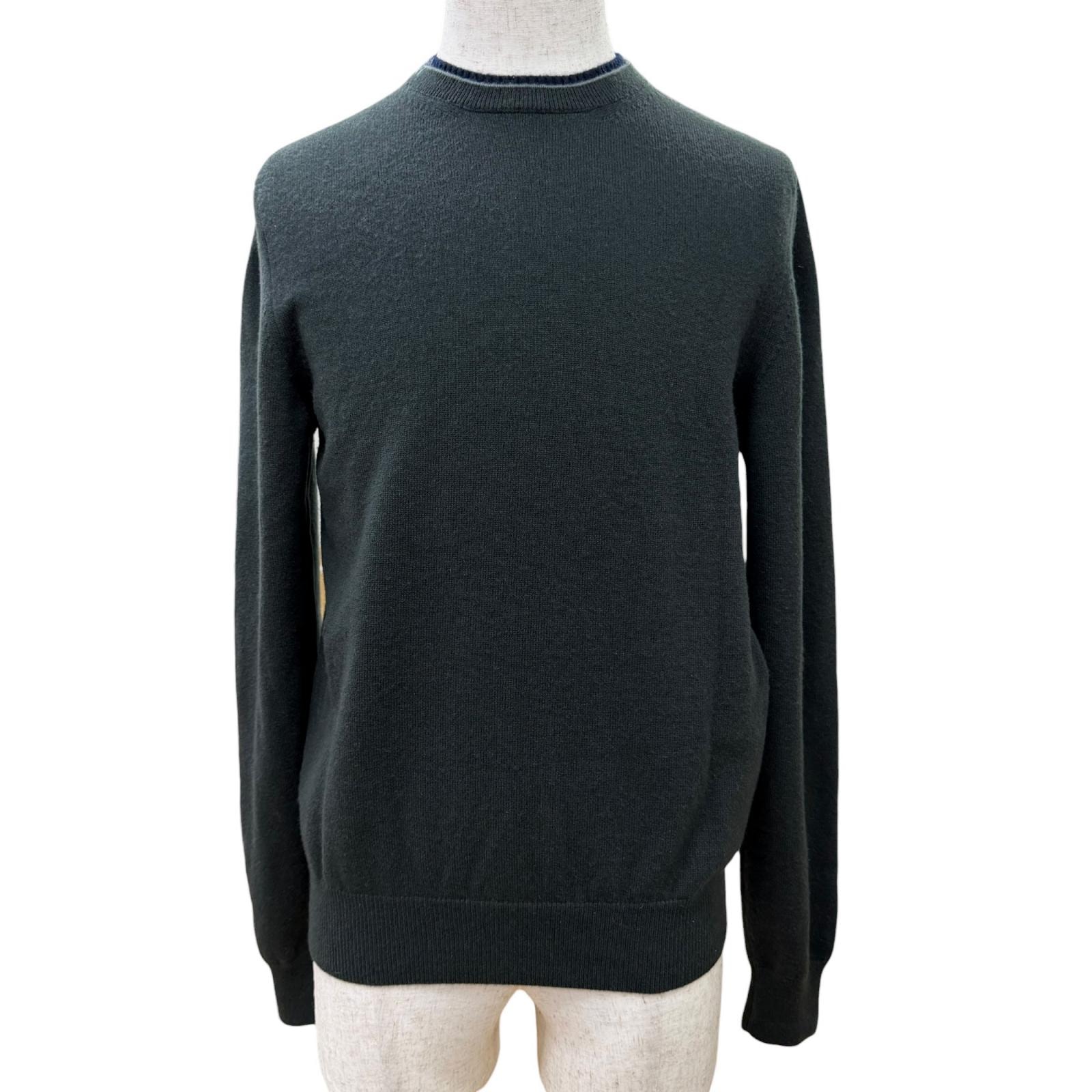 美品 エルメス ニット カーキ メンズ XS