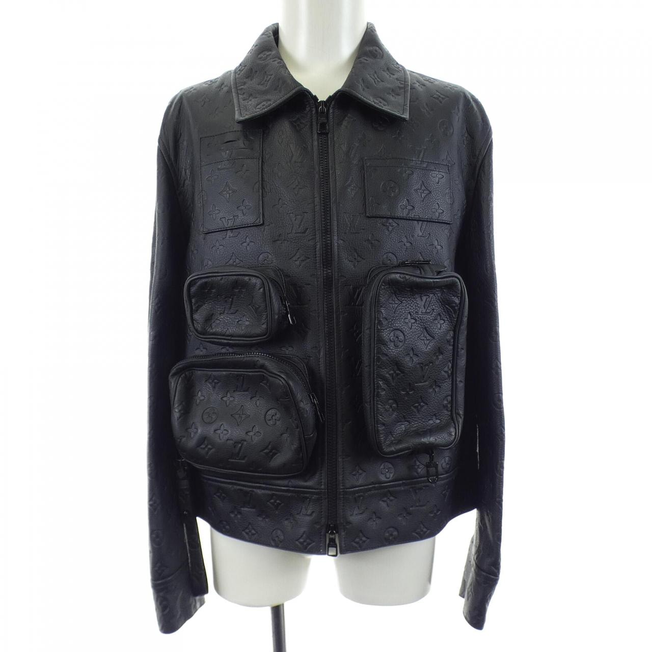 ルイヴィトン LOUIS VUITTON モノグラムエンボスユティリティジャケット HIL46EQXS レザージャケット