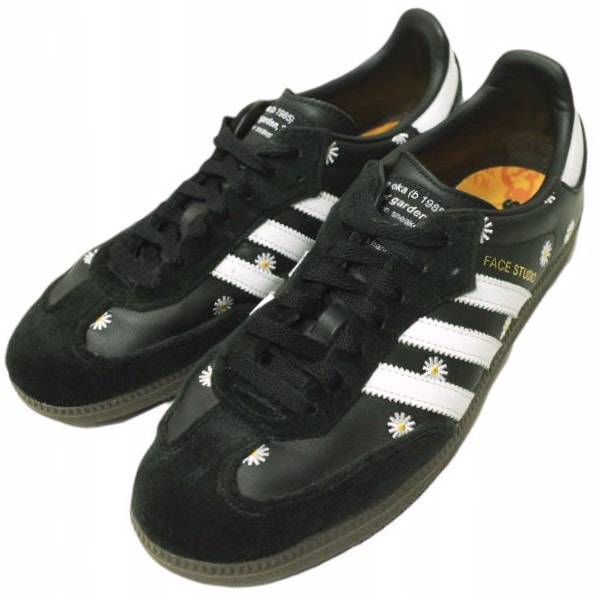 adidas x atmos x FACE アディダス アトモス フェイス 22AW 別注 SAMBA サンバ H03848 US10(28cm) BLACK/FOOTWEAR WHITE/GOLD スニーカー シューズ g22304