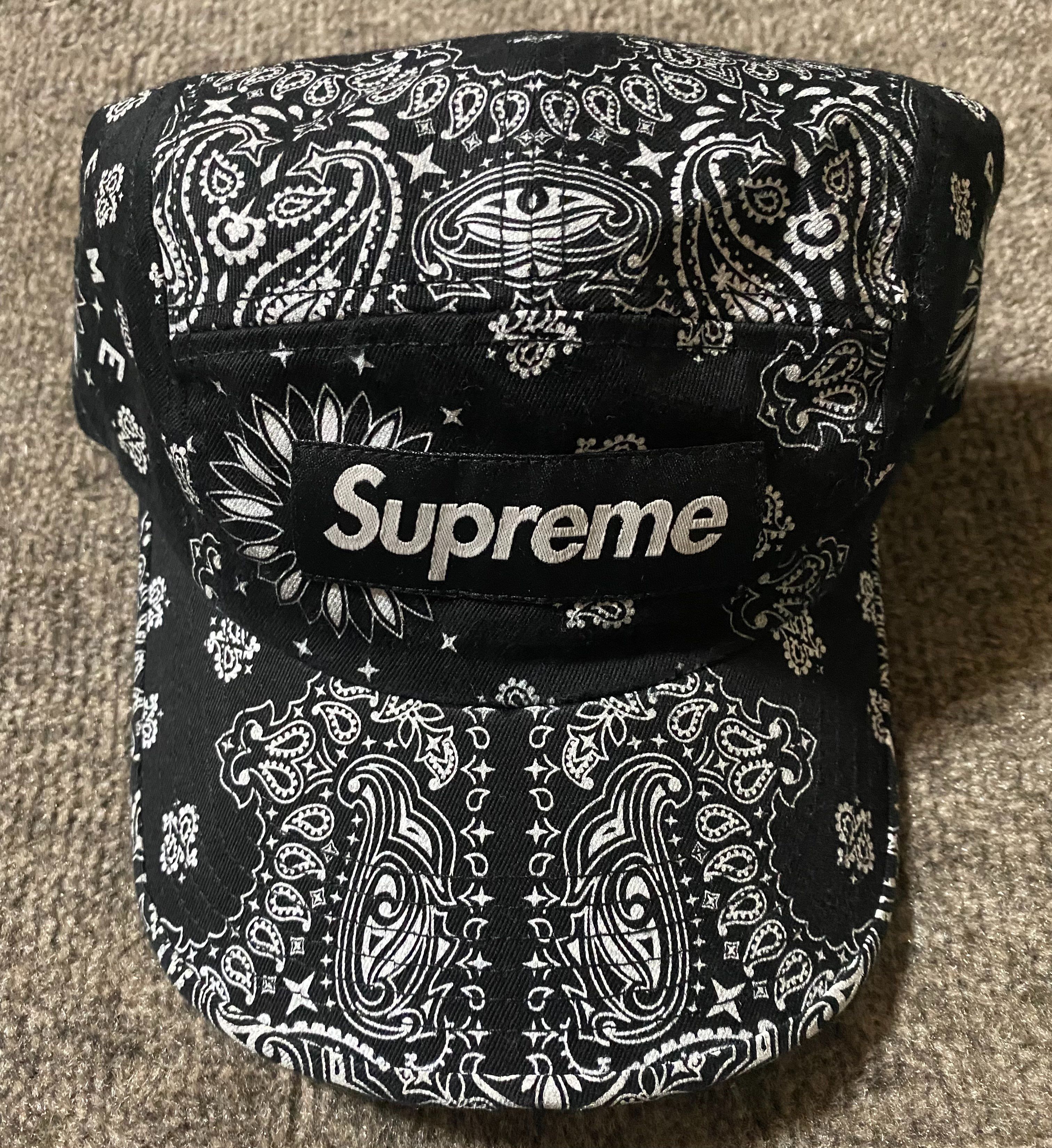 Supreme Bandana Camp Cap "Black"