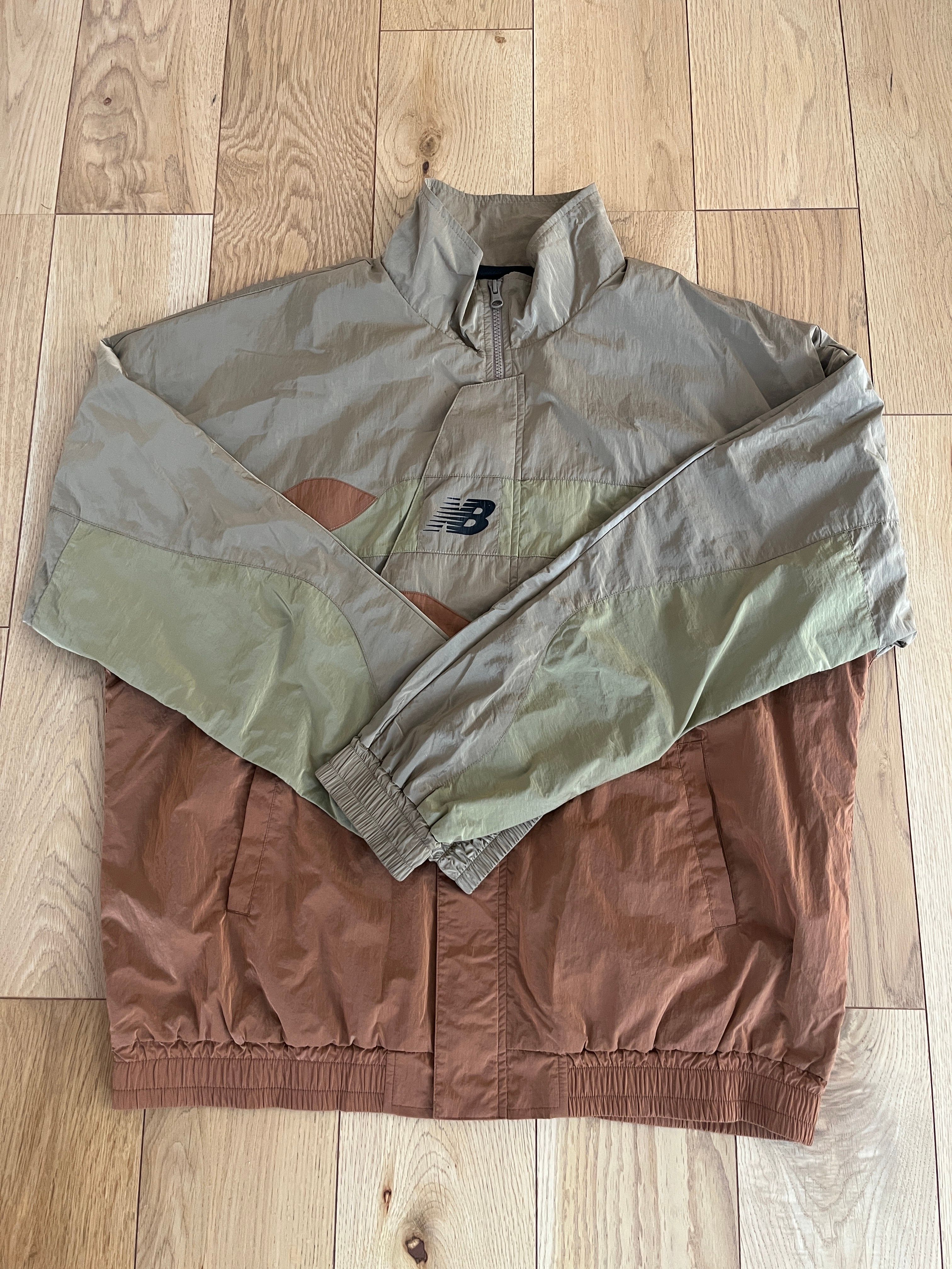 AURALEE x New Balance x TDS Nylon Chambray Jacket "Beige/Brown"