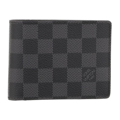 【値下げ】LOUIS VUITTON ルイ・ヴィトン ダミエ ポルトフォイユ ミュルティプル 長財布 N62663 ダミエグラフィットキャンバス ブラック メンズ【中古】