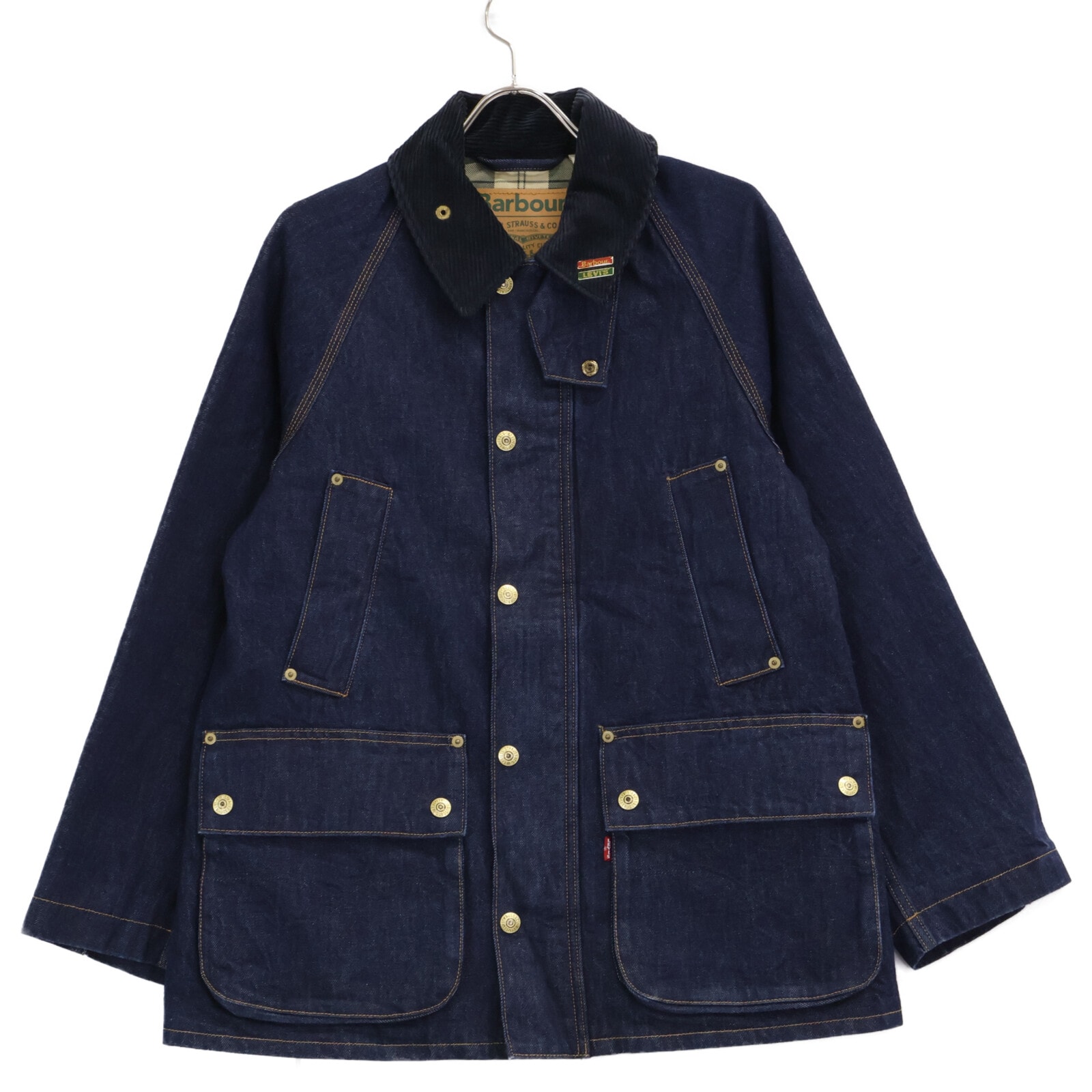 バブアー xLevi'sリーバイス【美品/国内正規/25年製】252MCA1081 BEDALE ビデイル オーバーサイズ デニムジャケット XS