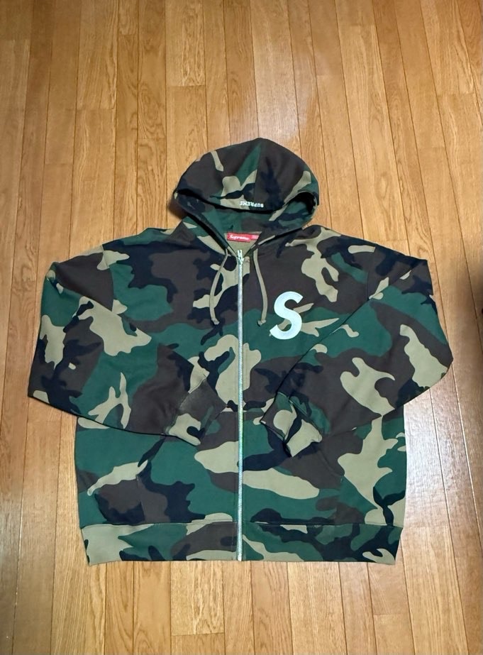 Supreme S Logo Zip Up Hooded Sweatshirt (25FW) "Woodland Camo"