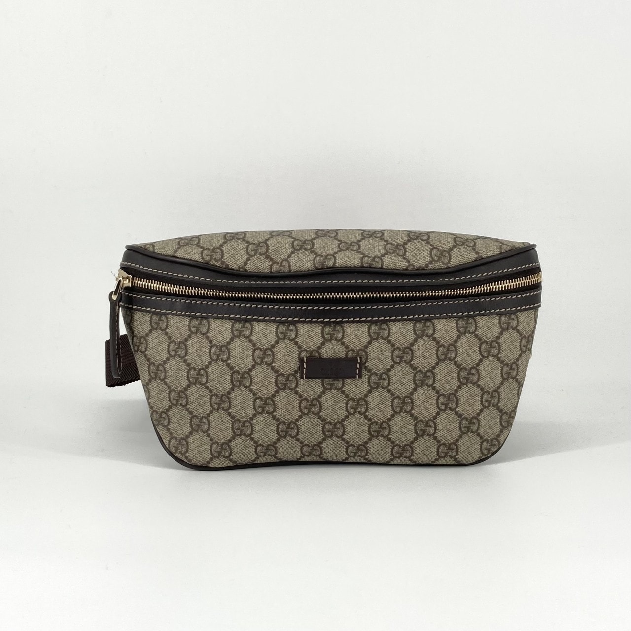 GUCCI(グッチ) GGスプリーム ベルト コーティングキャンバス×レザー 233269 ボディバッグ ベージュ×ダークブラウン