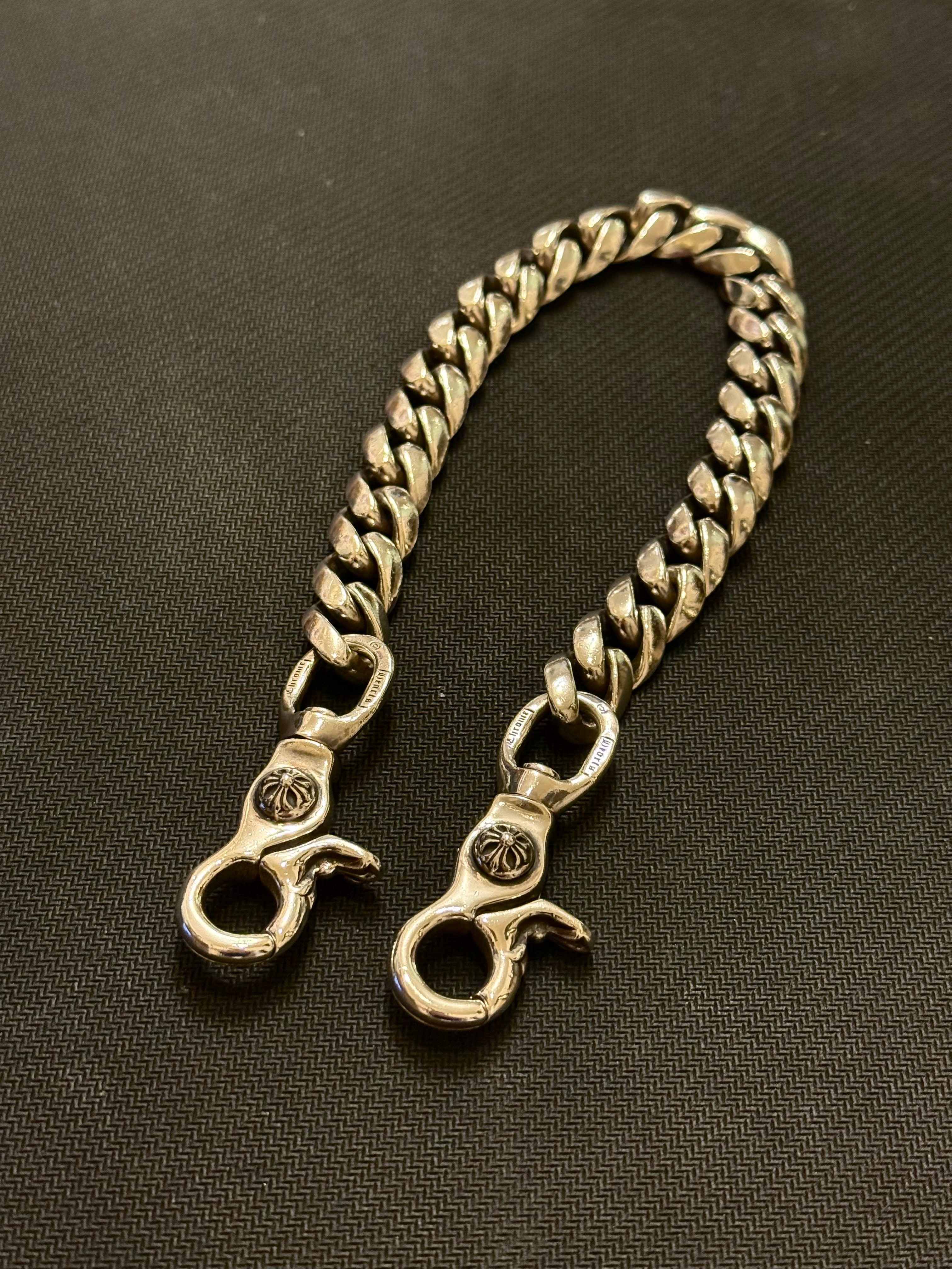 Chrome Hearts Classic Wallet Chain 2 Clip Short "Silver"