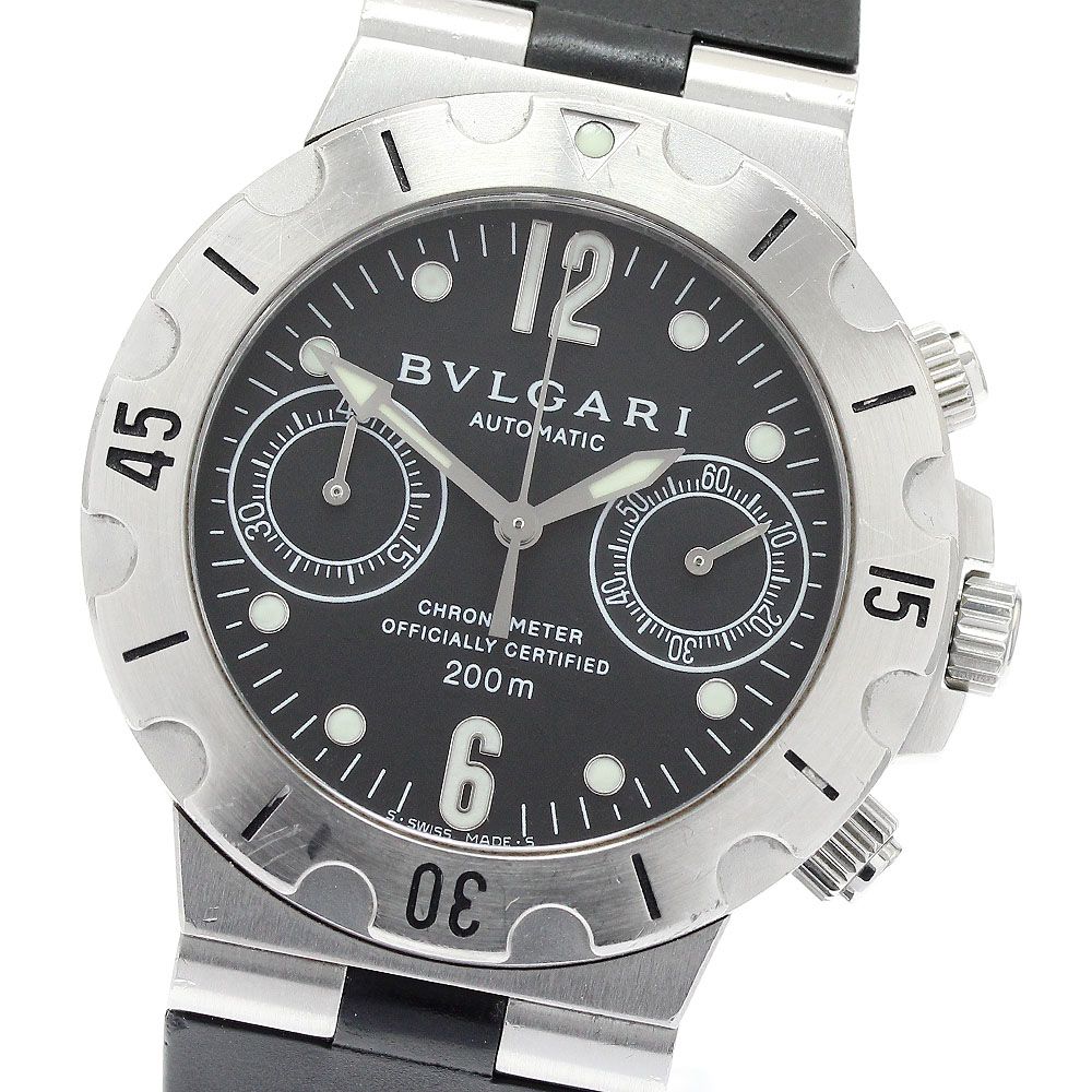 ブルガリ ディアゴノ スクーバ クロノグラフ SCB38S メンズ 【中古】