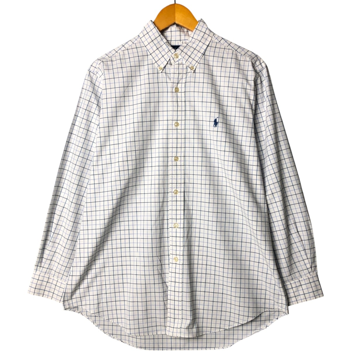 古着 ラルフローレン Ralph Lauren CLASSIC FIT クラシックフィット 長袖 ボタンダウンチェックシャツ メンズL相当/eaa575553
