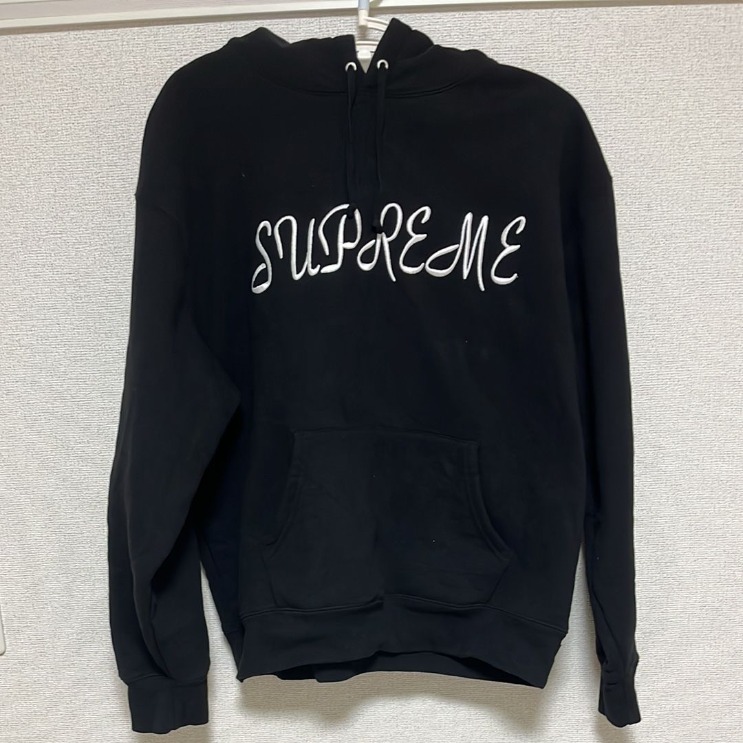 Supreme Script Hooded Sweatshirt "Black"