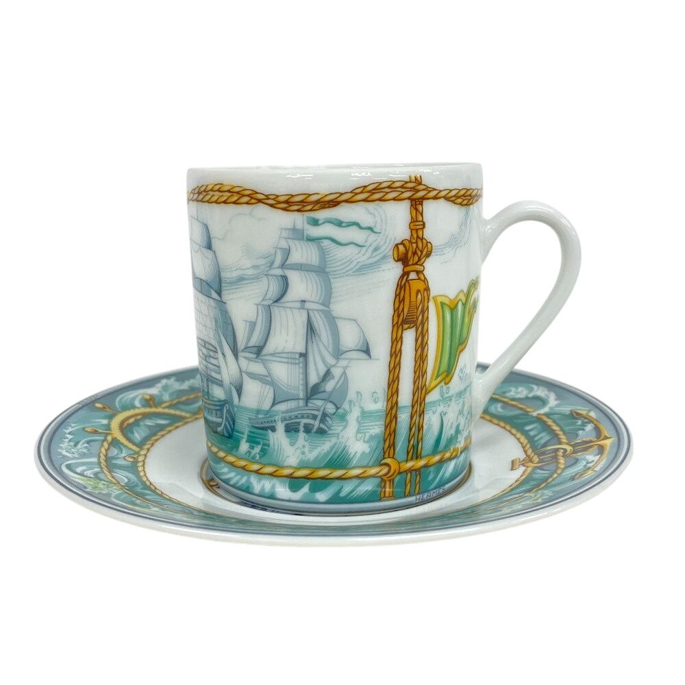 HERMES - エルメス HERMES 食器 PACHWORK 突風柄 カップ ソーサー HERMES (エルメス) カップ&ソーサーPATCHWORK(パッチワーク