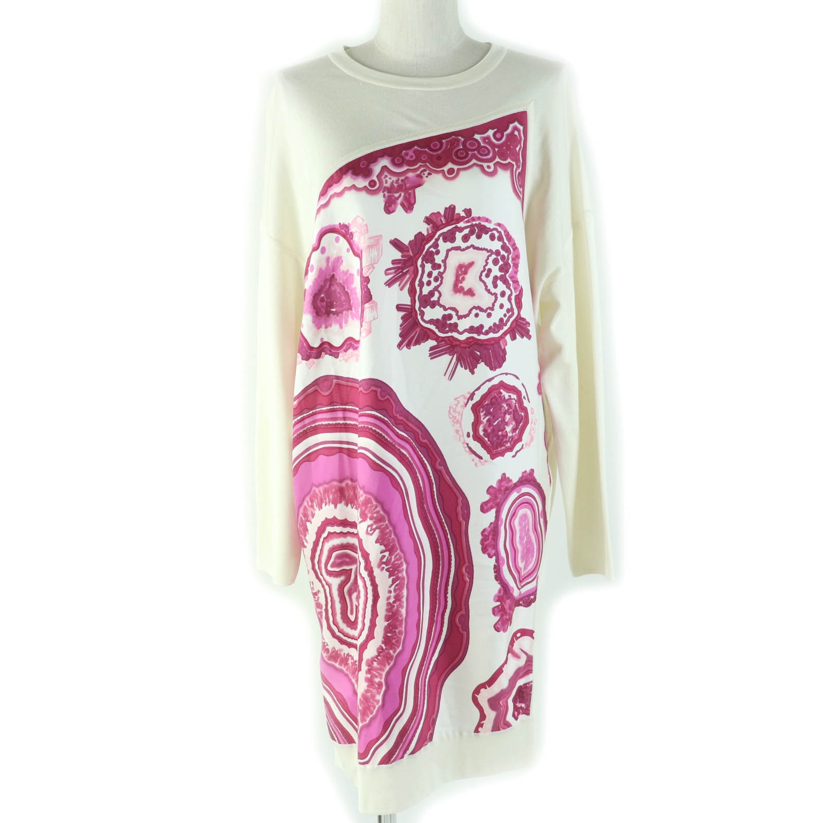 美品 エルメス
 ワンピース アイボリー ピンク レディース 34