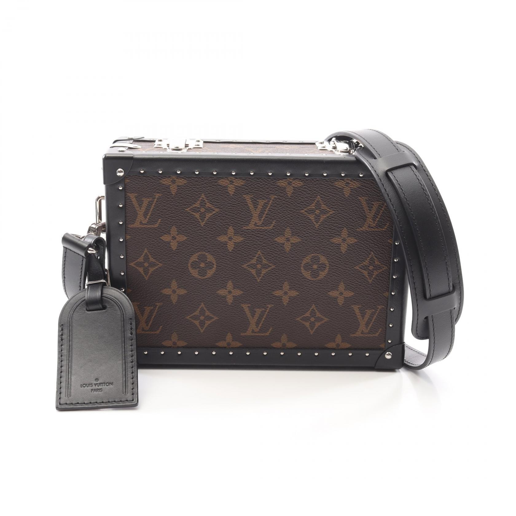 ルイ・ヴィトン LOUIS VUITTON クラッチ ボックス ショルダーバッグ バッグ PVCコーティングキャンバス レザー モノグラム・マカサー メンズ ブラウン系 / ブラック系 M20252 【中古】