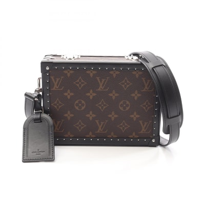 ルイ・ヴィトン LOUIS VUITTON クラッチ ボックス ショルダーバッグ バッグ PVCコーティングキャンバス レザー モノグラム・マカサー メンズ ブラウン系 / ブラック系 M20252 【中古】