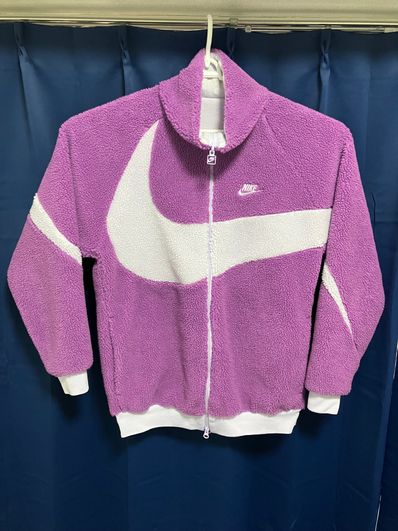 Nike Big Swoosh Reversible Boa Jacket "Purple Nebula/Violet Frost"