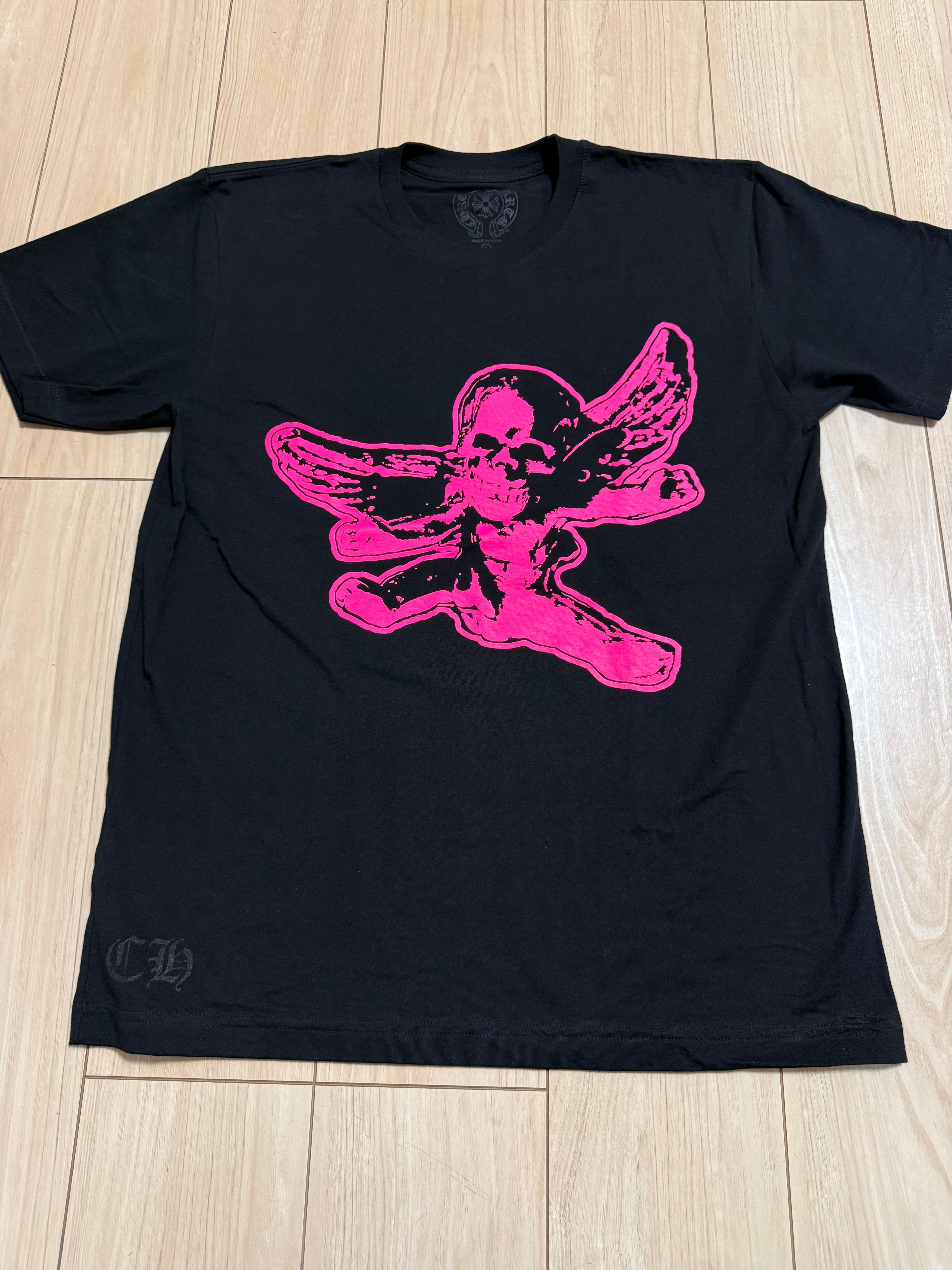C (やや傷や汚れあり)】クロムハーツ スクロールロゴ ロングスリーブ T