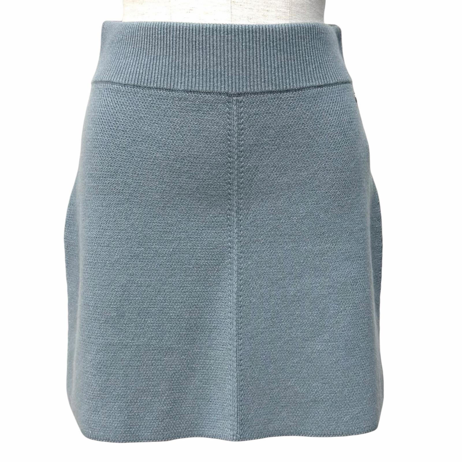 未使用品 エルメス スカート ブルー レディース 38 2H2300D1