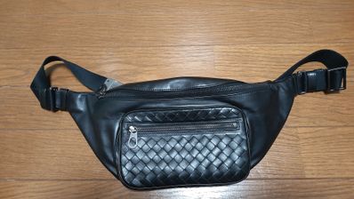 Bottega Veneta Intrecciato Leather Waist Pouch "Navy"