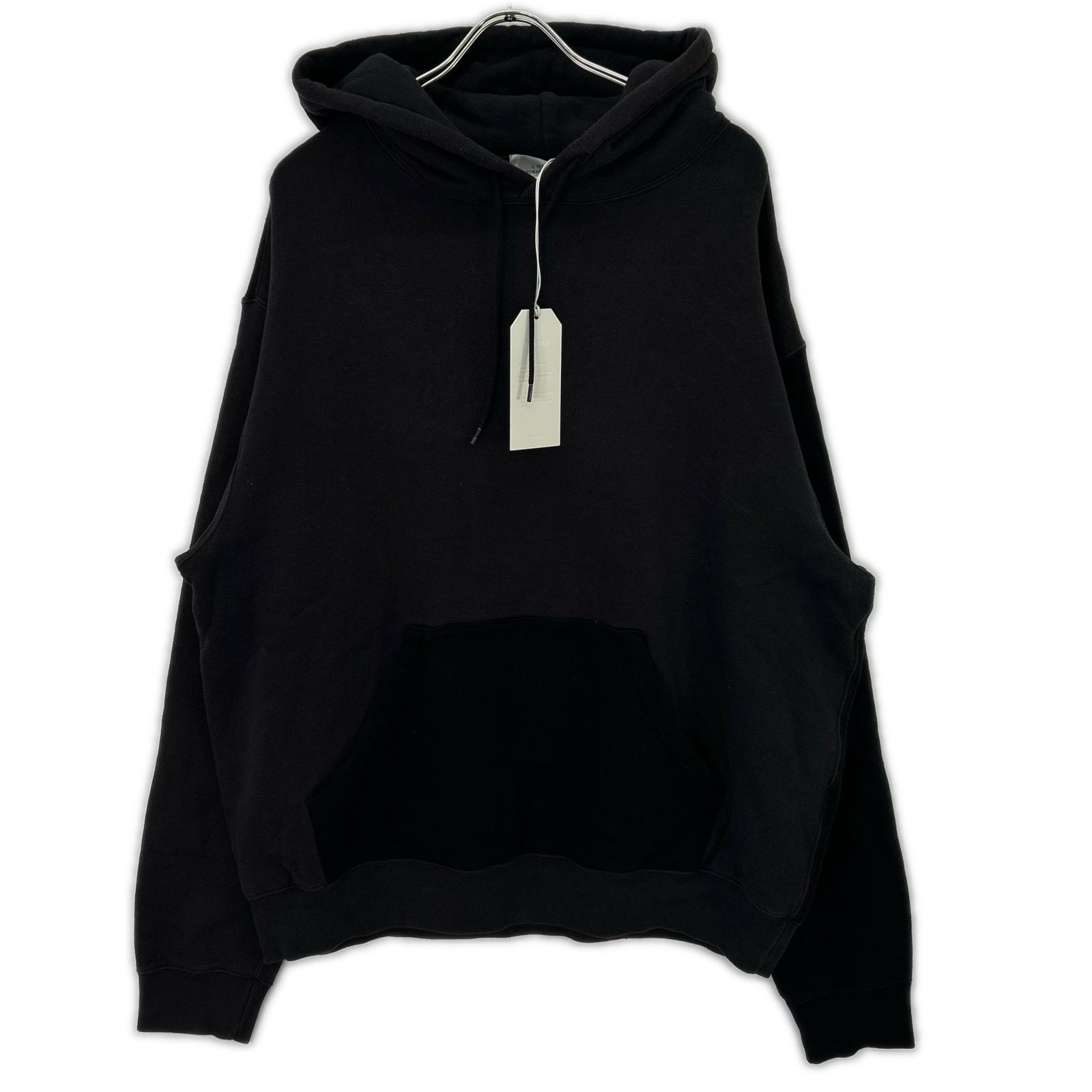 アンユーズド US2366 ブラック Switching sweat hoodie 3