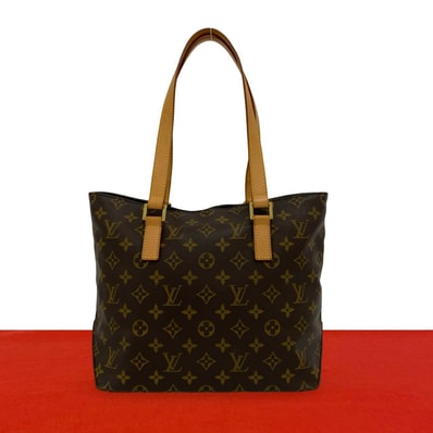 LOUIS VUITTON ルイヴィトン カバ ピアノ モノグラム レザー PVC トートバッグ ブラウン
65284