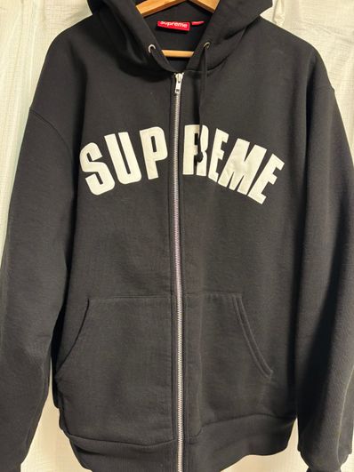 Supreme Arc Thermal Zip Up Hooded Sweatshirt "Black"