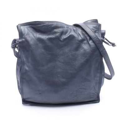 ロエベ LOEWE アナグラム ショルダーバッグ バッグ レザー レディース ネイビー系 【中古】