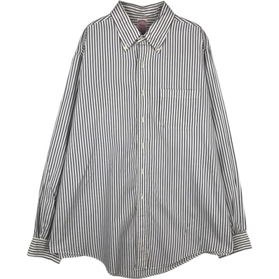 古着 90年代 ブルックスブラザーズ Brooks Brothers MAKERS 長袖 ボタンダウンストライプシャツ USA製 メンズXL相当 ヴィンテージ/eaa628826