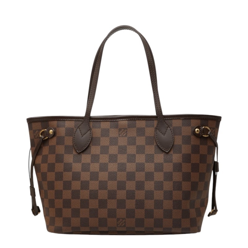 ルイ ヴィトン ダミエ ネヴァーフルPM ハンドバッグ トートバッグ N51109 ブラウン PVC レザー レディース LOUIS VUITTON 中古
