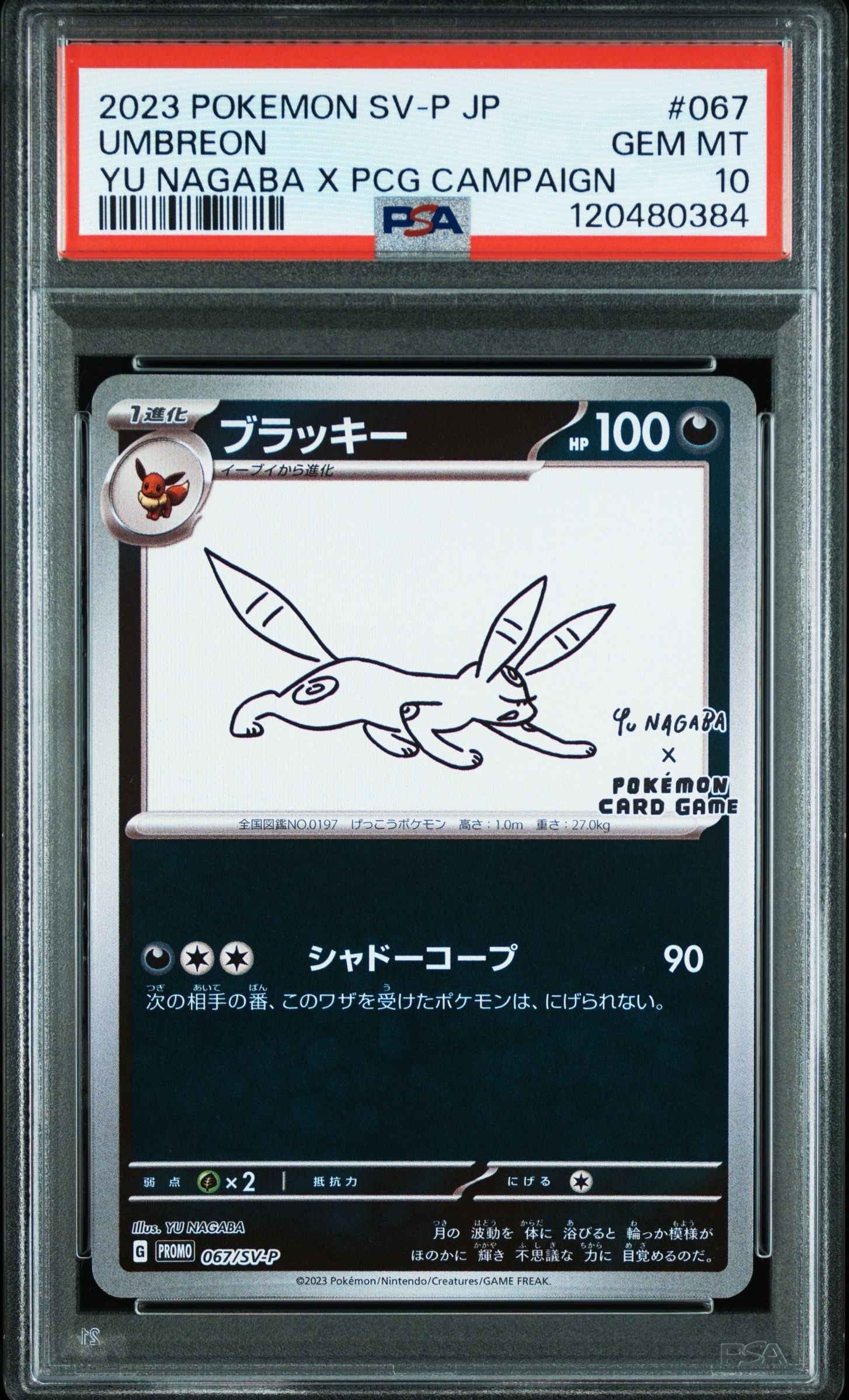 ブラッキー: プロモ (ナガバブラッキー) [SV-P 067](「YU NAGABA×ポケモンカードゲーム」プロモーションカード「SV-P」)