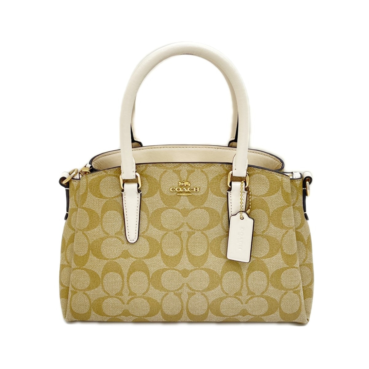 COACH コーチ ハンドバッグ エンボスシグネチャー ショルダーストラップ欠品 F29434 ベージュ