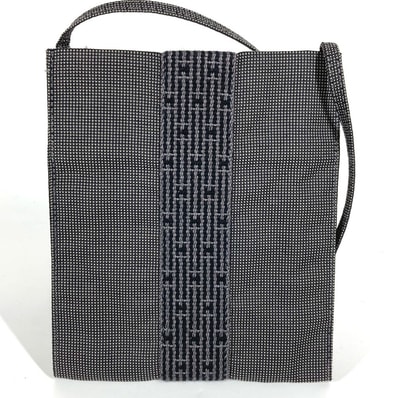 エルメス HERMES エールライン ポーチ ポシェット 斜め掛け ショルダーバッグ ポリエステル グレー
