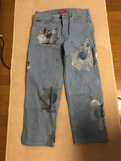 Supreme Nate Lowman Double Knee Painter Pant "Denim"