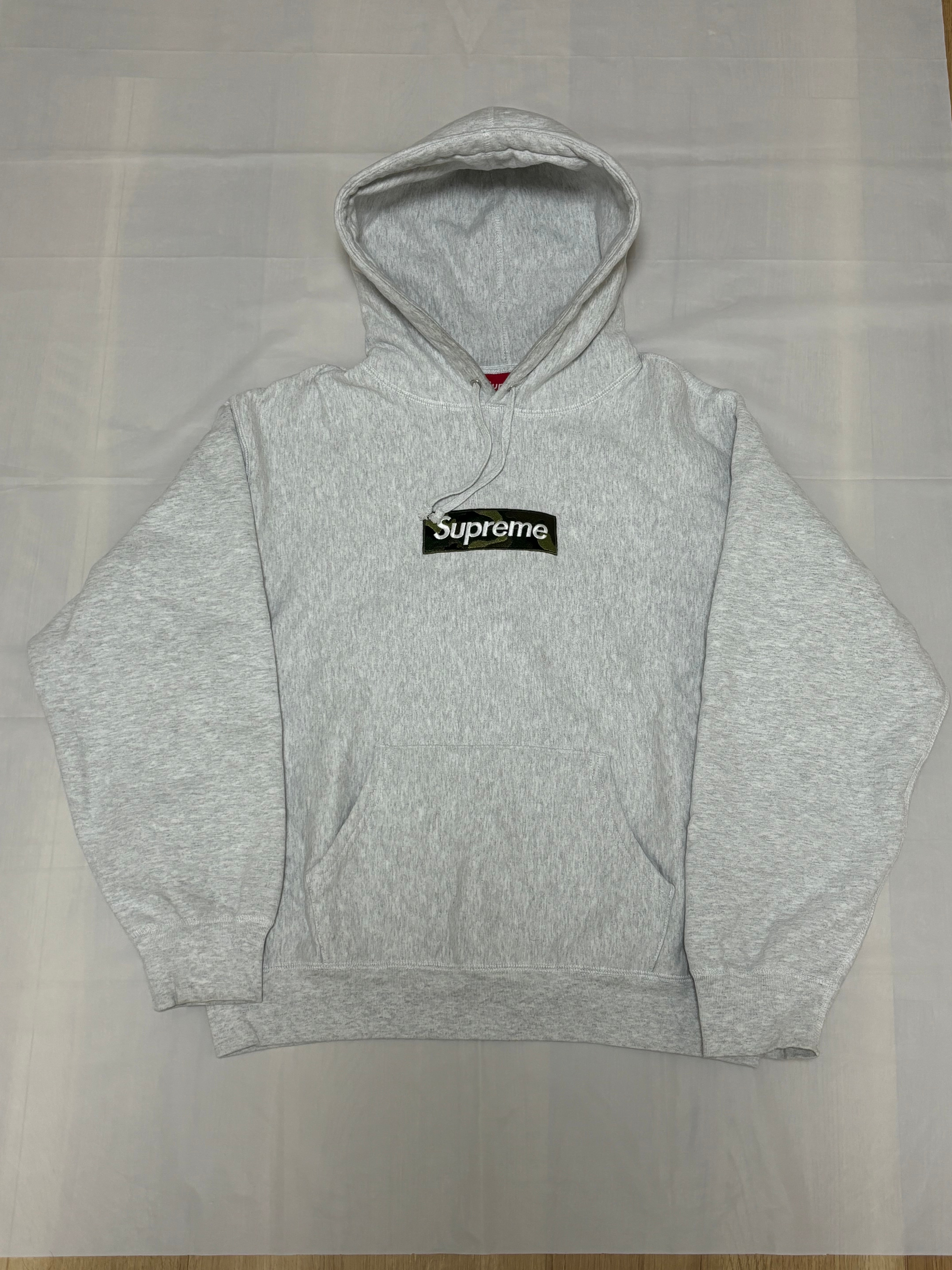 Supreme Box Logo Hooded Sweatshirt "Ash Grey" (23FW)