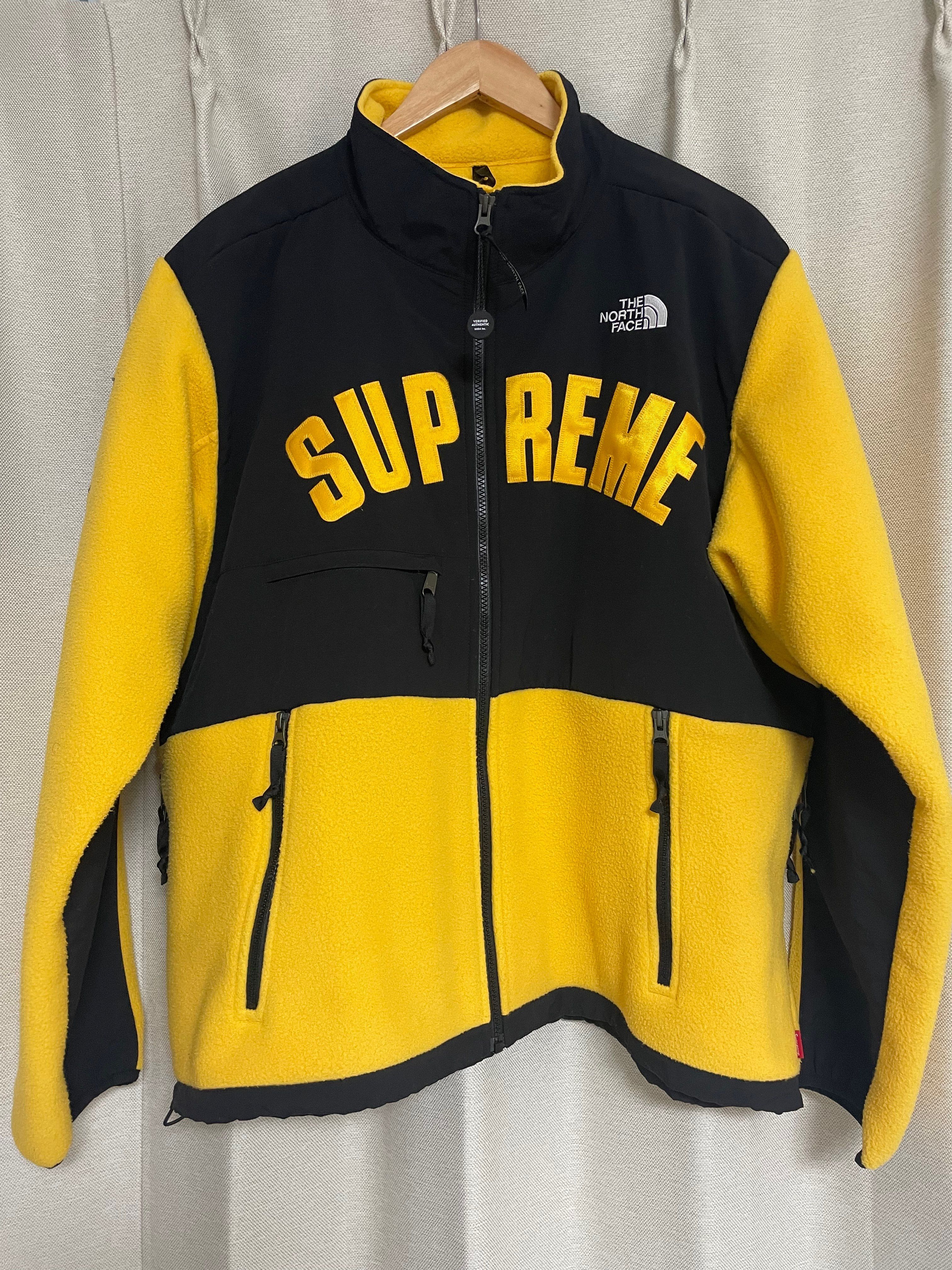 Supreme x The North Face Arc Logo Denali Fleece Jacket "Yellow"
