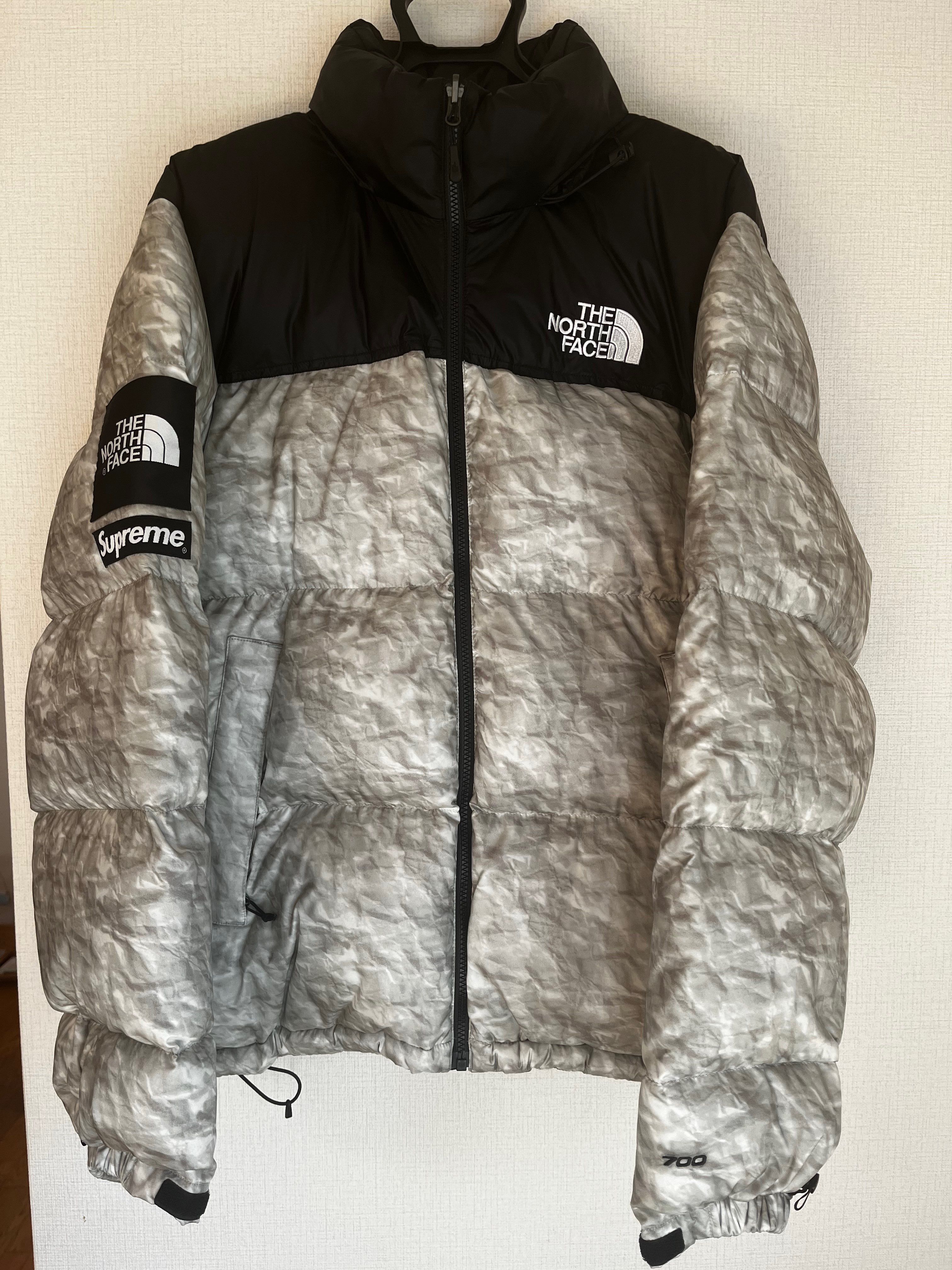 Supreme x The North Face Nuptse Jacket "White Paper Print"