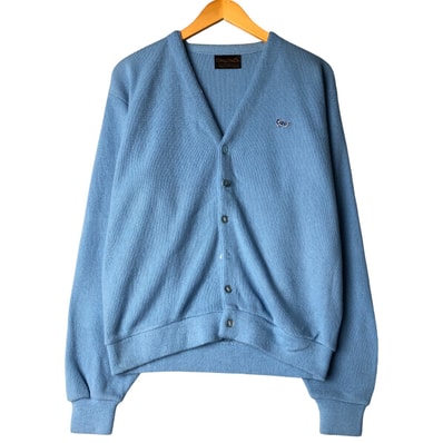 古着 70年代 CHALLENGER アクリルニットカーディガン メンズL相当 ヴィンテージ/eaa602527