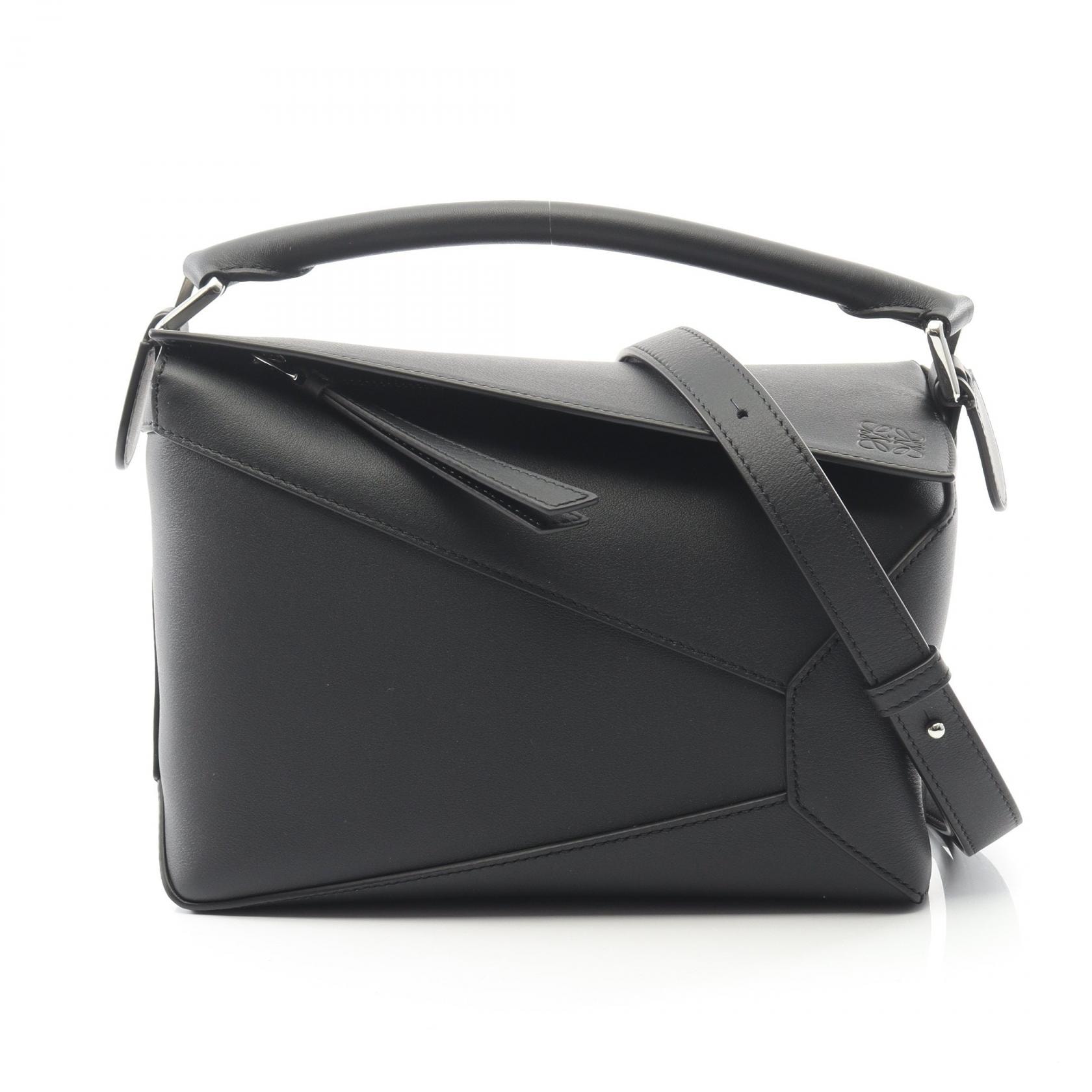 ロエベ LOEWE パズルバッグ エスプレッソスモール 2WAY ハンドバッグ バッグ レザー レディース ブラック系 A510P60XAC1100 【新品】