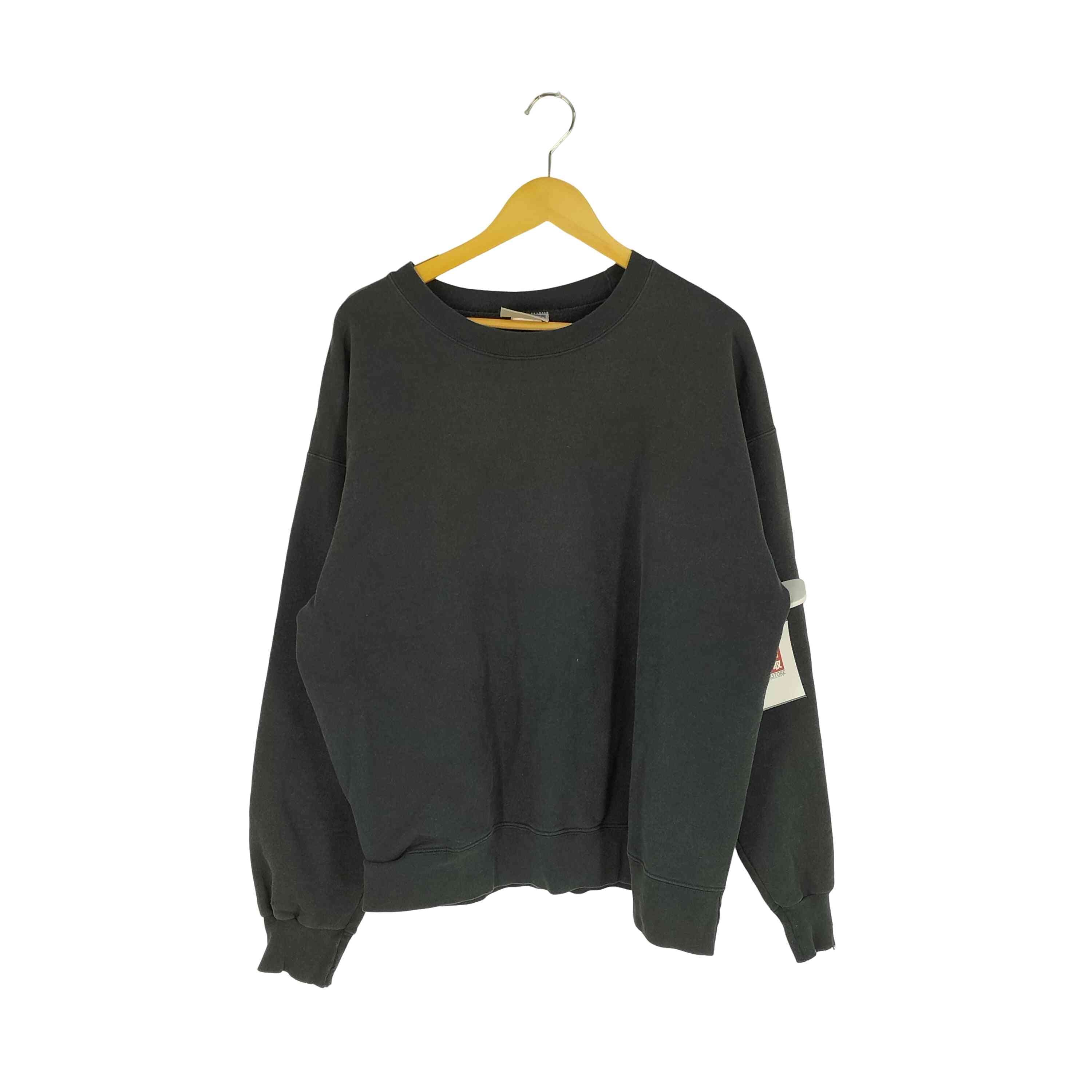 90-00s 裏起毛 ポリコットン クルーネックスウェット【1141862001428】