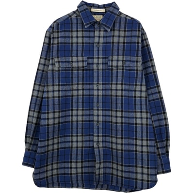 古着 エルエルビーン L.L.Bean TRADITIONAL FIT 長袖 フランネルチェックシャツ メンズM相当/eaa647291