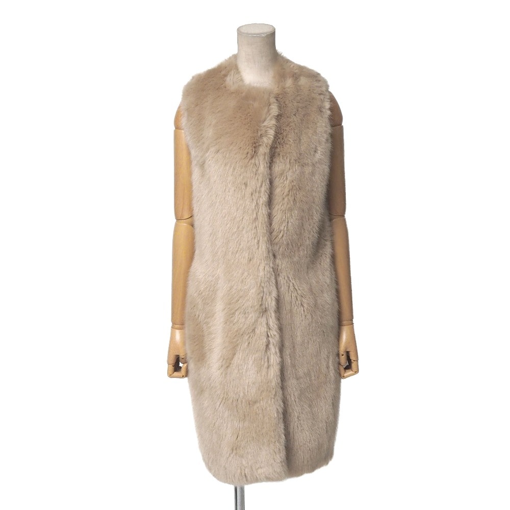 Stella McCartney ステラマッカートニー コート サイズ38 フェイクファー ベスト アウター イタリア製 ブランド古着【中古】20260209/RA7669