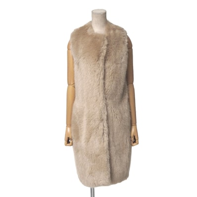Stella McCartney ステラマッカートニー コート サイズ38 フェイクファー ベスト アウター イタリア製 ブランド古着【中古】20260209/RA7669